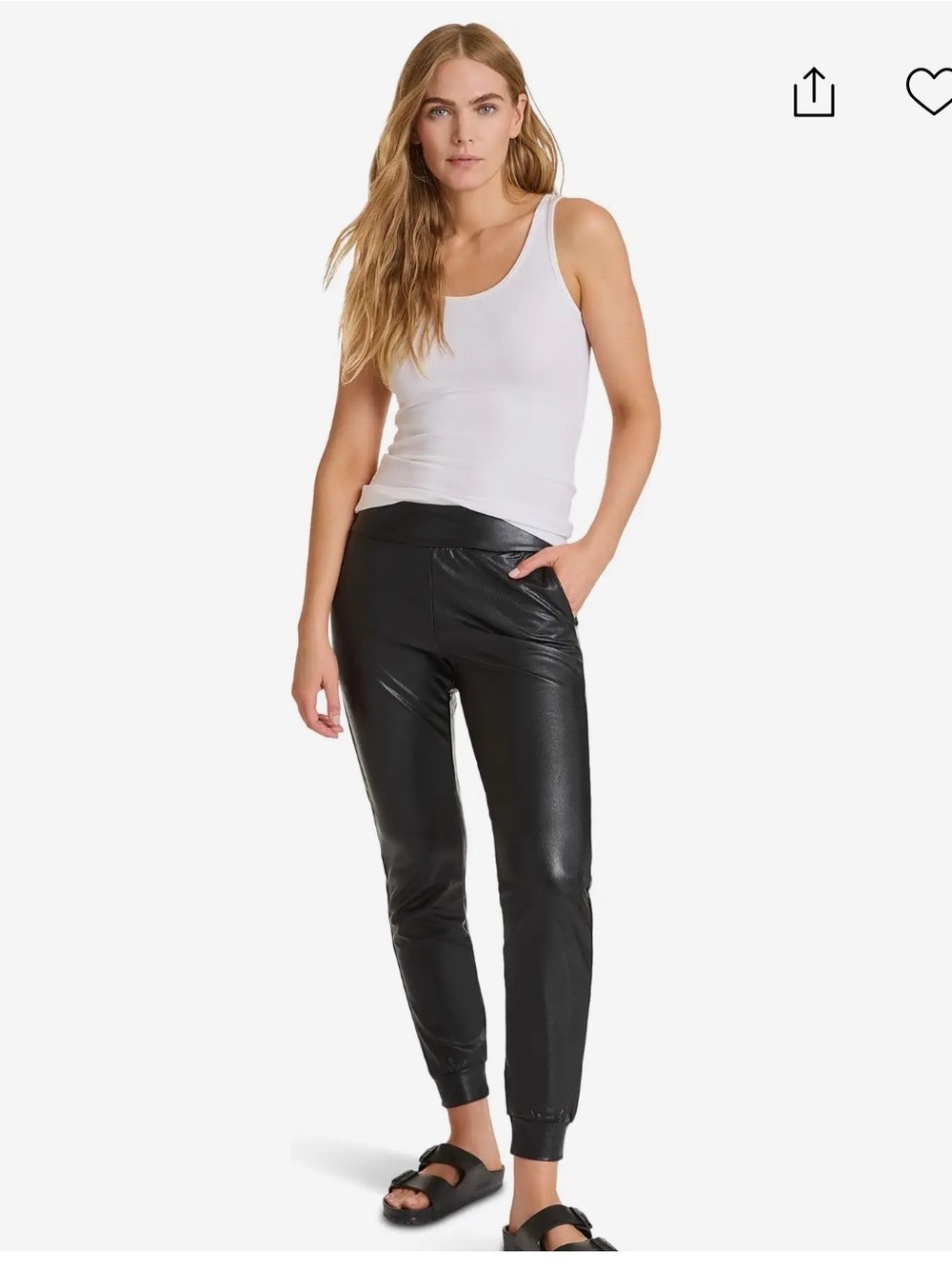 NWT Commando Black Faux Leather Joggers